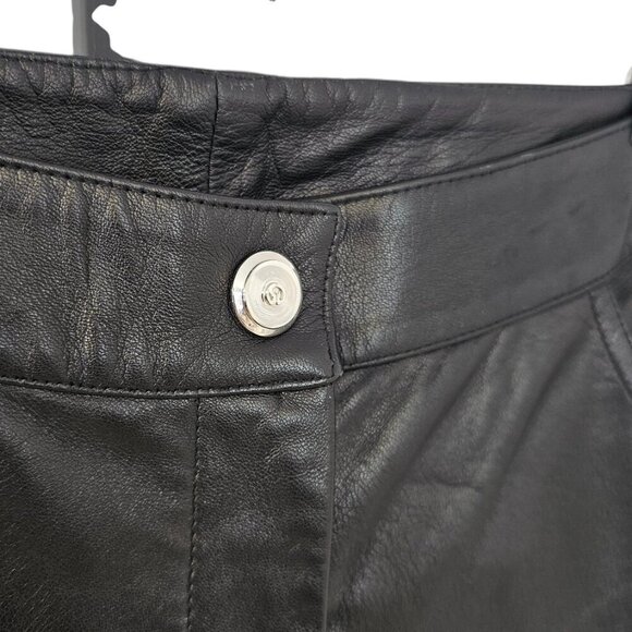 St. John Sport Vintage 100% Leather Straight Boot Pant, TALL INSEAM, Size 6, NWT - Picture 10 of 10